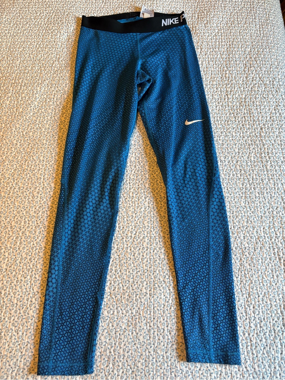 Nike Pro Dri-Fit Women's Blue Athletic Leggings